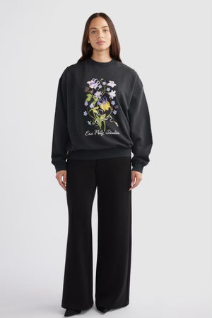 Ena Pelly Botanic Sweatshirt | Vintage Black