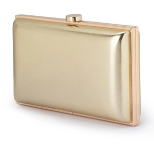 Olga Berg The Lucy Metallic Clutch | Gold