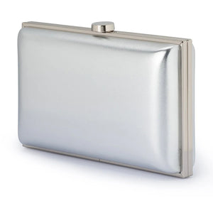 Olga Berg The Lucy Metallic Clutch | Silver