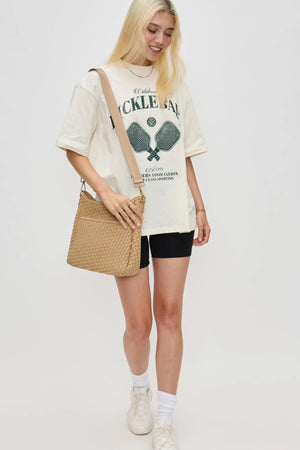 Sol And Selene Kismet Bag Woven Neoprene | Nude