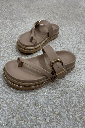 Billini Ameera Platform Slide | Light Clay