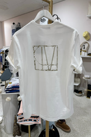 C&M Camilla & Marc Patina Monogram Tee | White (Print On Back)