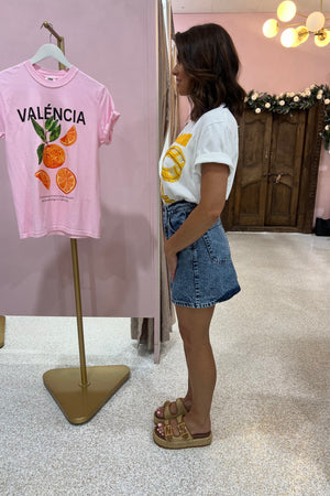 Bassike Denim Mini Skirt | Classic Stone Wash