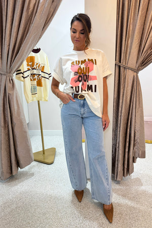 Summi Summi Oui Oui Tee | Vintage White