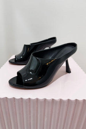 Lana Wilkinson Sloane Mule | Black Patent