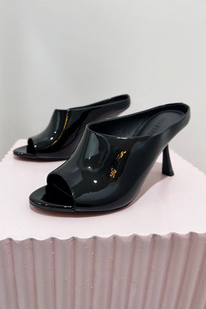 Lana Wilkinson Sloane Mule | Black Patent