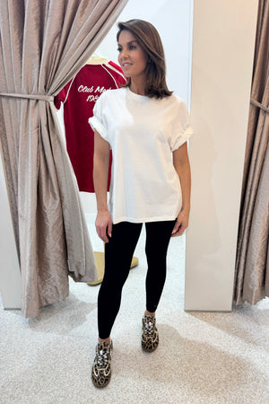 Araminta James Santorini Oversized Tee | Warm White