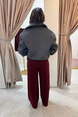 Ena Pelly Maeve Wool Blend Bomber | Grey