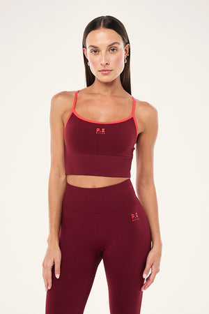 P.E Nation Release Seamless Tank | Cabernet / Strawberry