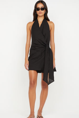 Bec + Bridge Aubree Wrap Mini Dress | Black