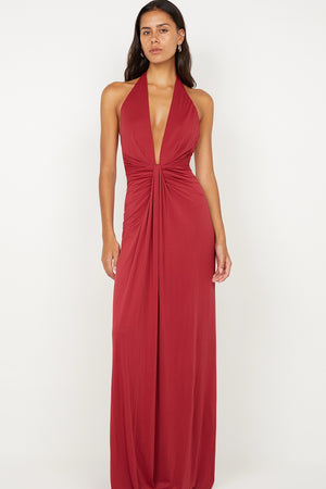 Bec + Bridge Susie Plunge Maxi Dress | Cherry