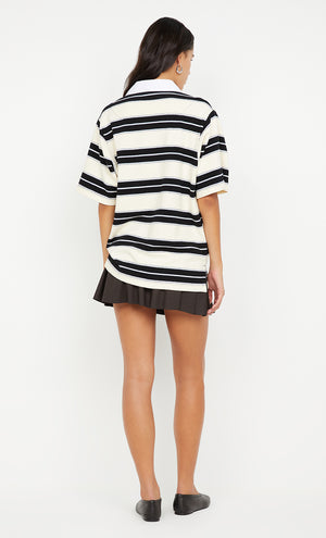 Bec + Bridge Ingrid Mini Skirt | Choc Pinstripe