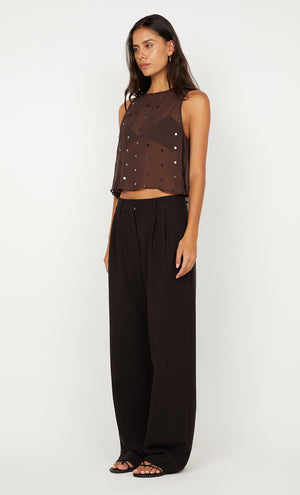 Bec + Bridge Arielle Shell Top | Dark Chocolate