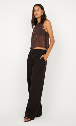 Bec + Bridge Arielle Shell Top | Dark Chocolate