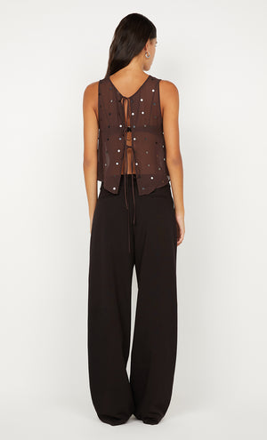 Bec + Bridge Arielle Shell Top | Dark Chocolate