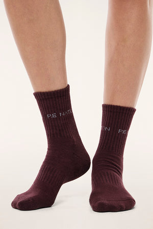 P.E Nation Signature Sock | Cabernet
