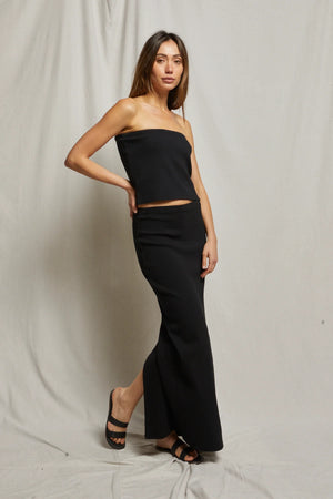 Perfect White Tee Aja Blondie Skirt | True black