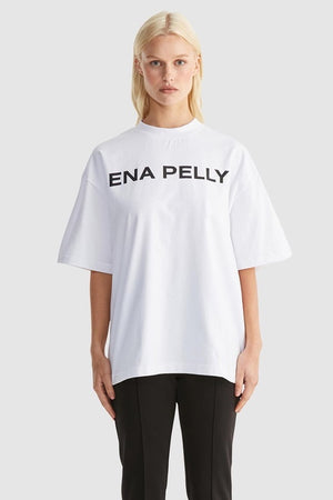 Ena Pelly Chloe Oversized Tee Core Logo | White || BEST SELLER / RESTOCKED