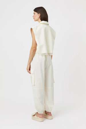 C&M Camilla & Marc Archer Cropped Blazer Vest | Cream