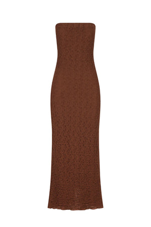 Ownley Petra Strapless Maxi Dress | Coffee