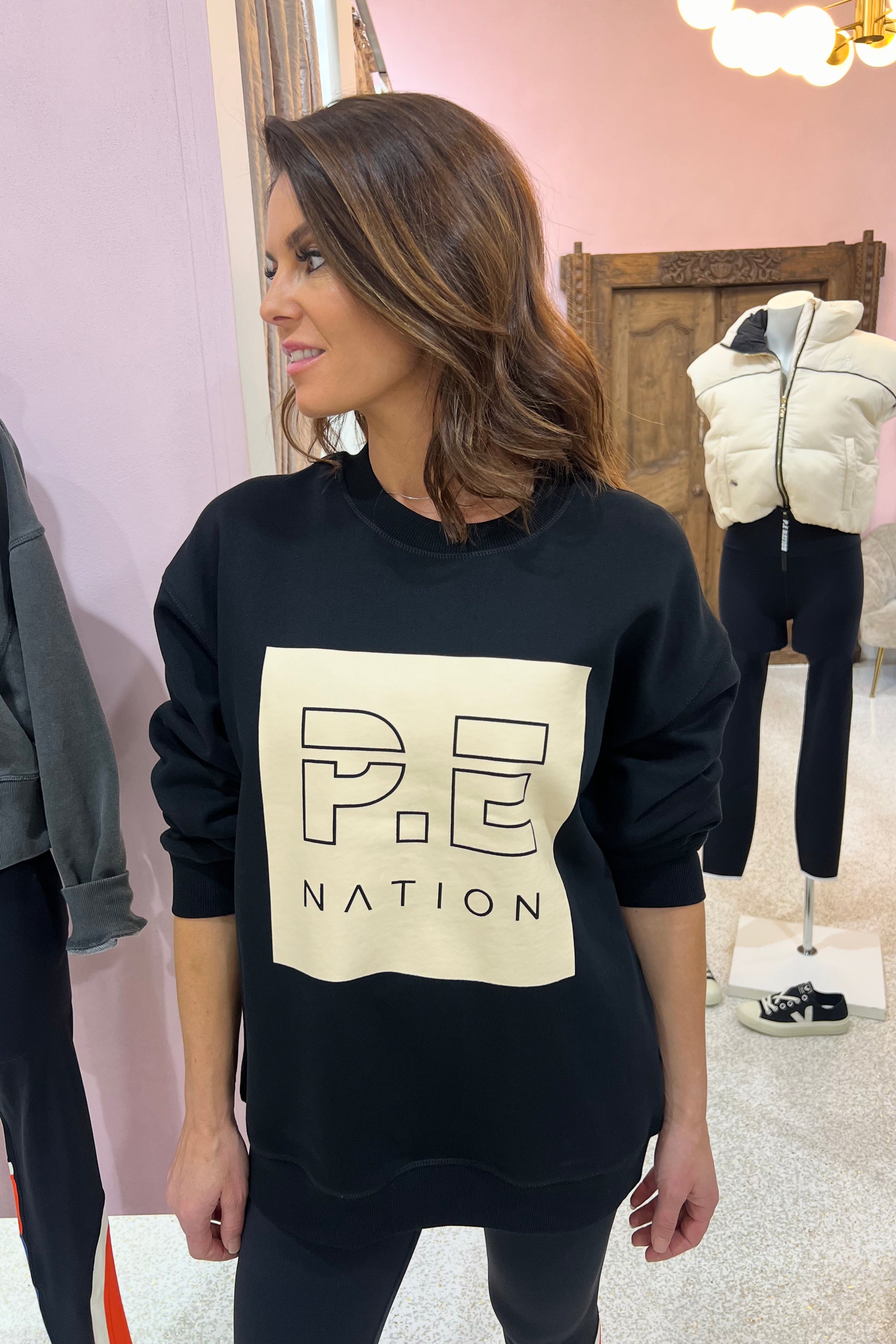 P.E Nation Cut Shot Sweat | Black