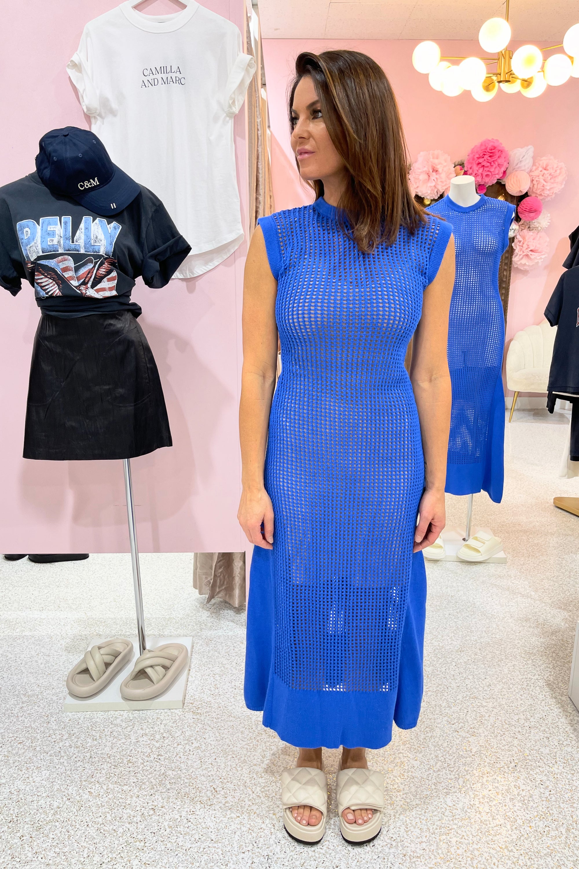 Ena Pelly Demi Knit Maxi Dress | Dazzling Blue