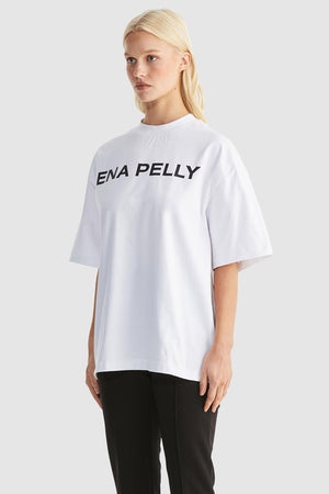 Ena Pelly Chloe Oversized Tee Core Logo | White || BEST SELLER / RESTOCKED