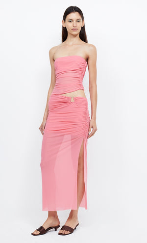 Bec + Bridge Iona Strapless Dress | Grapefruit Pink