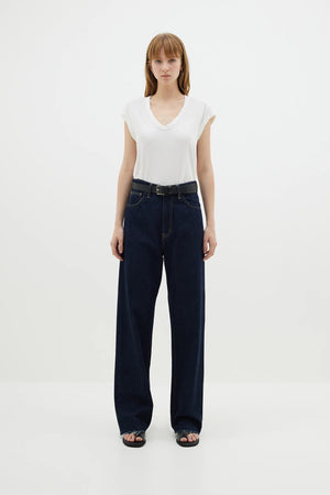 Bassike Scoop Neck Muscle Tank | White