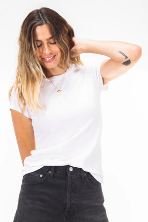 Perfect White Tee Sheryl Recycled Baby Tee | White