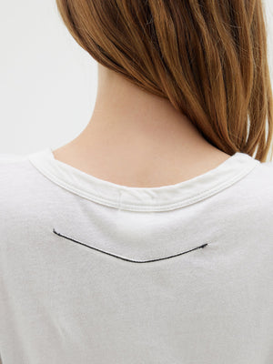 Bassike Scoop Neck Muscle Tank | White