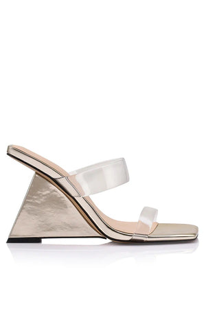 By Lana Wilkinson Brooke Heeled Wedge | Gold BEST SELLER / RESTOCKED