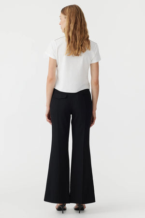 Bassike Viscose Twill Flared Pant | Black