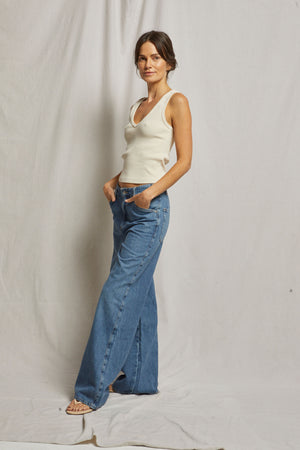 Perfect White Tee Maria V Neck Blondie Tank | Sugar