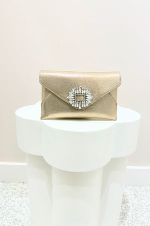 Olga Berg Antonia Envelope Clutch | Champagne