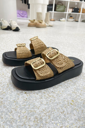 Hael & Jax Aria Platform Slide | Tan