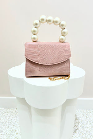 Olga Berg Peta Pearl Handle Bag | Pink