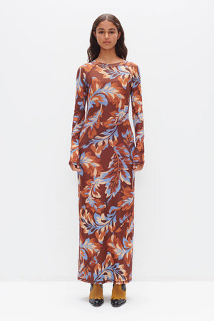 Ownley Carla Dress | Retro Leaf