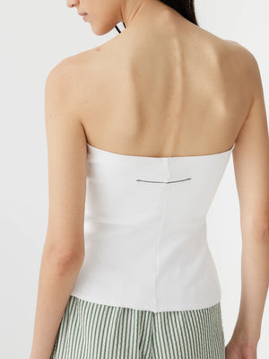 Bassike Rib Tubular Tank | White