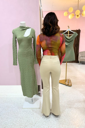 Chosen By Fifi & Annie The Basic Stretch Jersey Flared Pant | Stone