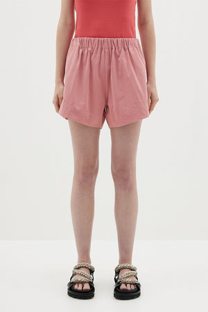 Bassike Canvas Flared Short | Pink Pomelo