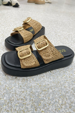 Hael & Jax Aria Platform Slide | Tan