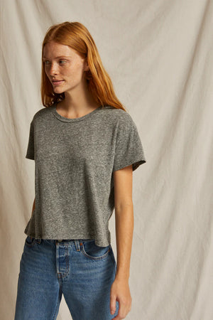 Perfect White Tee Harley Boxy Crew Tee | Heather Grey