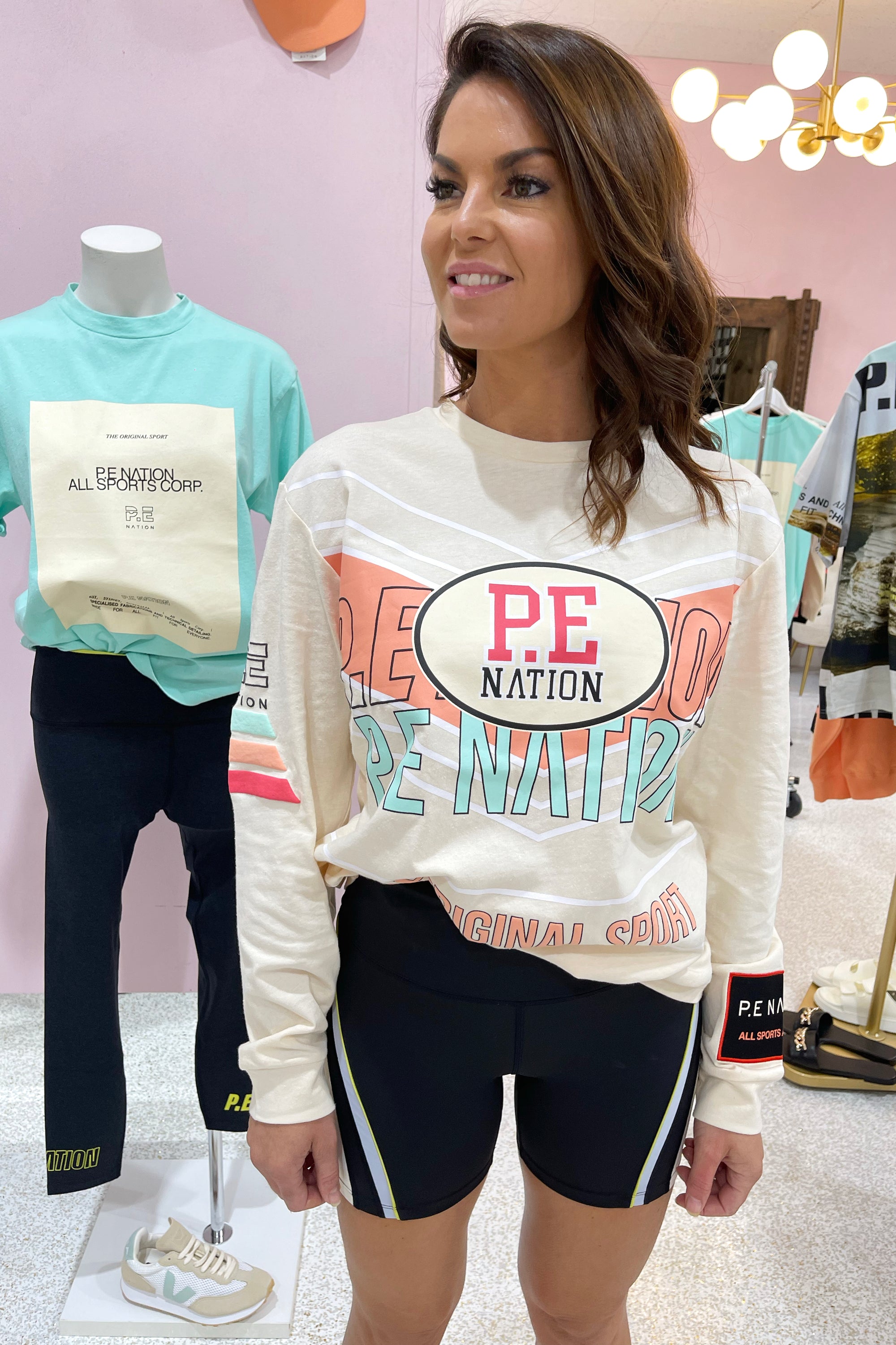 P.E Nation Rogue Long Sleeve Top | Pearled Ivory