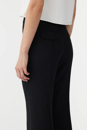 Bassike Viscose Twill Flared Pant | Black