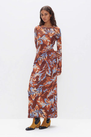 Ownley Carla Dress | Retro Leaf