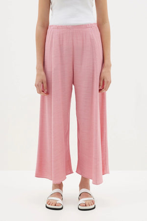 Bassike Textured Crepe Culotte | Pink Pomelo