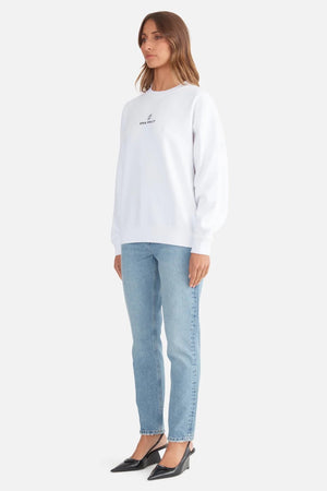 Ena Pelly Lexi Monogram Sweater | White