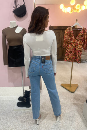 Hansen & Gretel Tyrell Jersey Top | Ivory