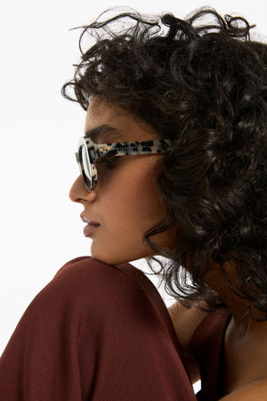Status Anxiety Cascade Sunnies | White Tort